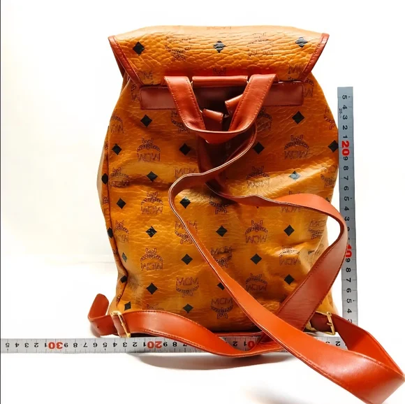 MCM BackPack Bag  Vicetos Monogram Brown PVC 1431R - Picture 2 of 9